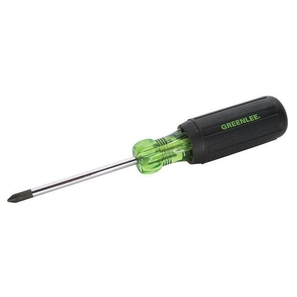 Greenlee HEAVY DUTY PHILLIPS TIP #1, 3/16"X3" SCREWDRIVER, SOFT CUSHIONED GRIP 0153-31C